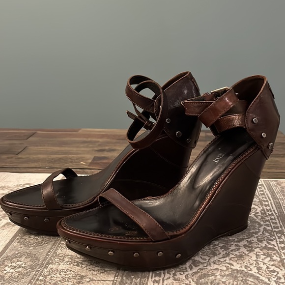 Yves Saint Laurent -Rive Gauche Wedges - Picture 2 of 15